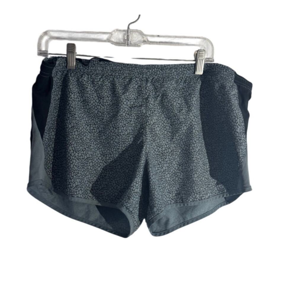 Nike Womens Large Black White Dri-FIT Patterned Athletic Shorts